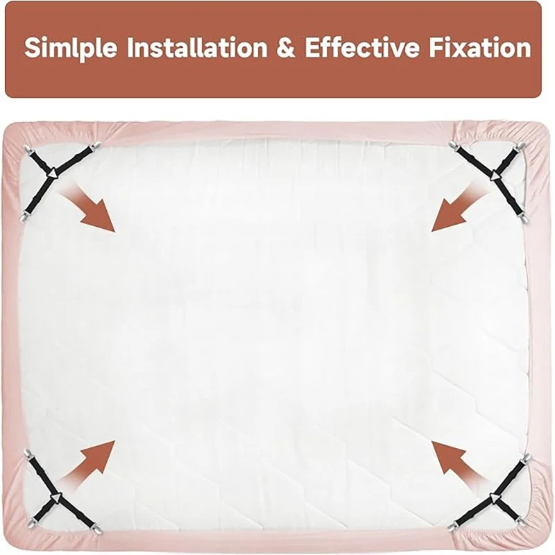 Multi-Purpose Elastic Clips - Adjustable Non-Slip Fasteners for Bedding, Tablecloths & Sofa Covers  bed frame queen