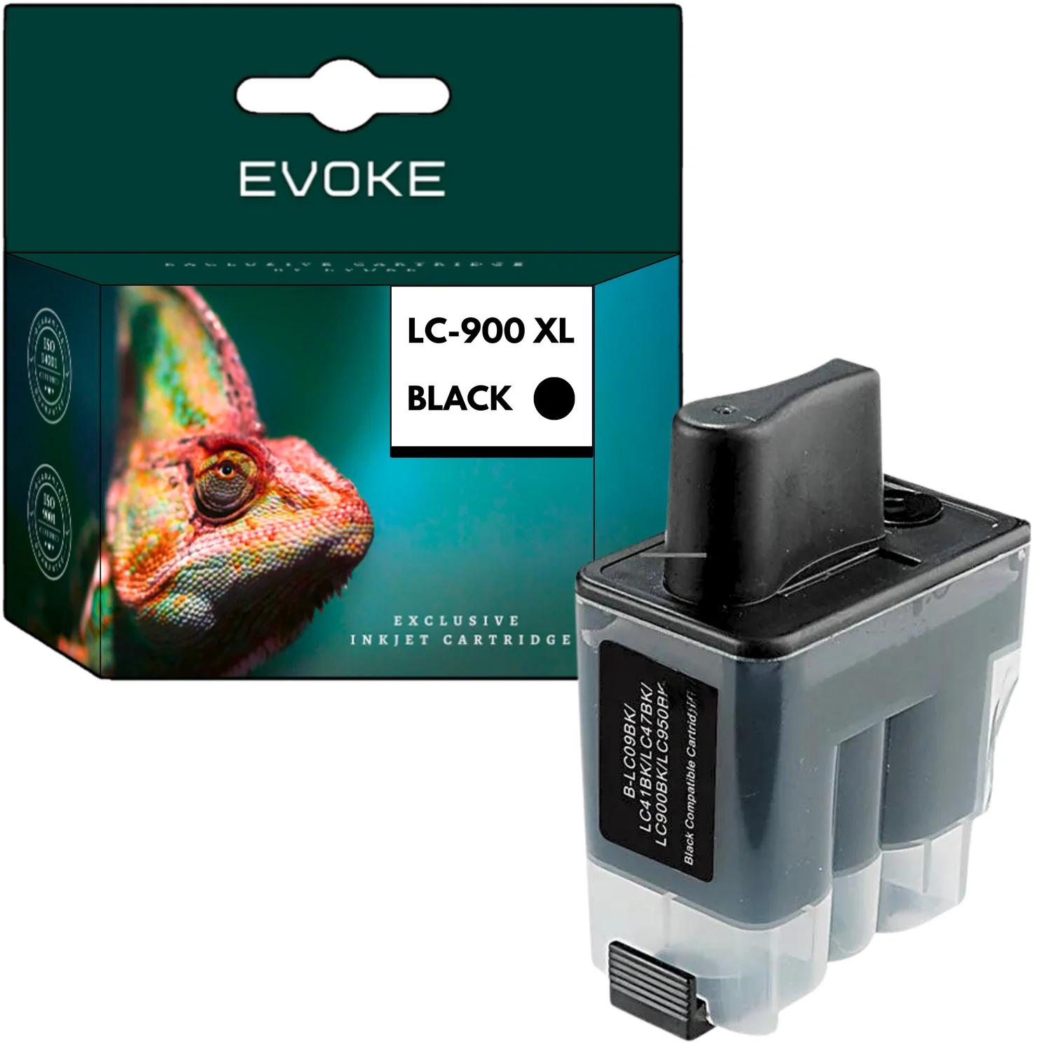Evoke Compatibele Inkt voor Brother Lc-900 Lc900 Lc900Bk Zwart 25 ml 650 Pagina's Dcp-110C 115C; Mfc-410Cn