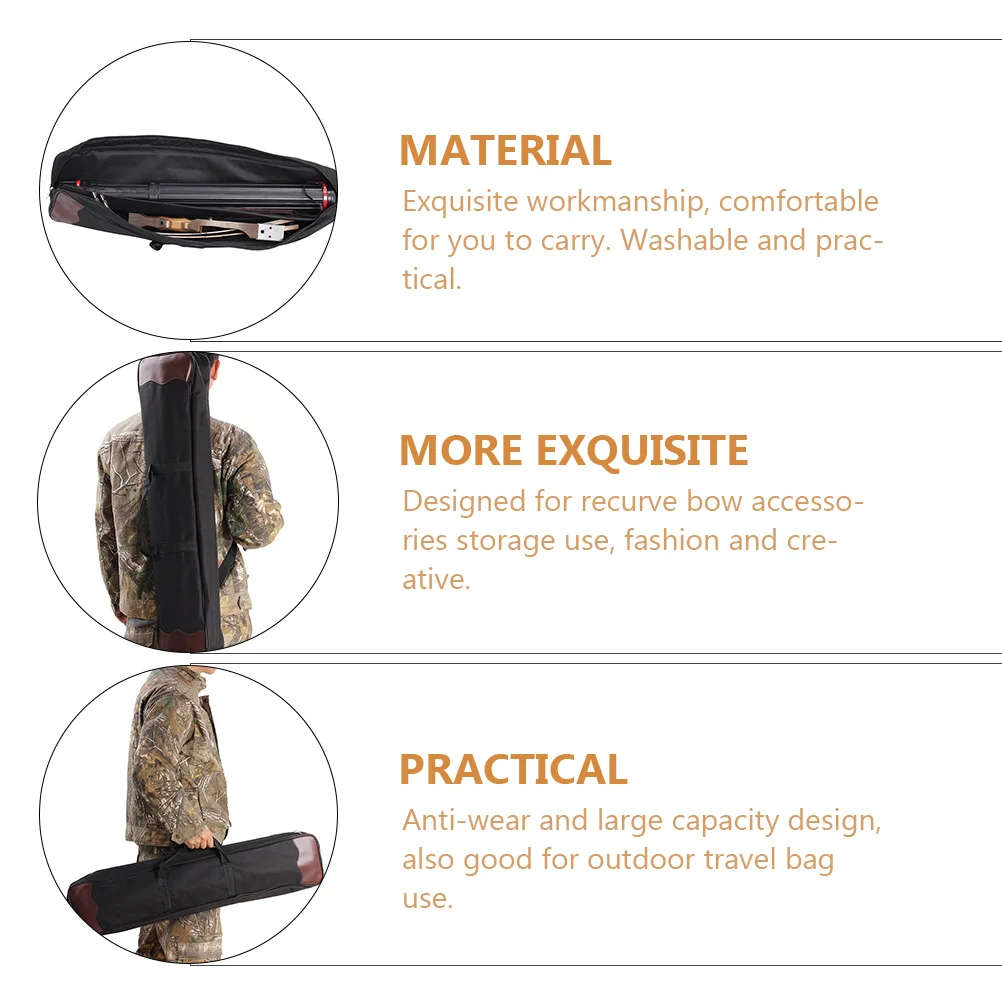 

Premium Recurve Bow Bag Large Capacity Waterproof Storage Organizer For Outdoor Travel Durable Oxford Cloth Portable Arrow Case