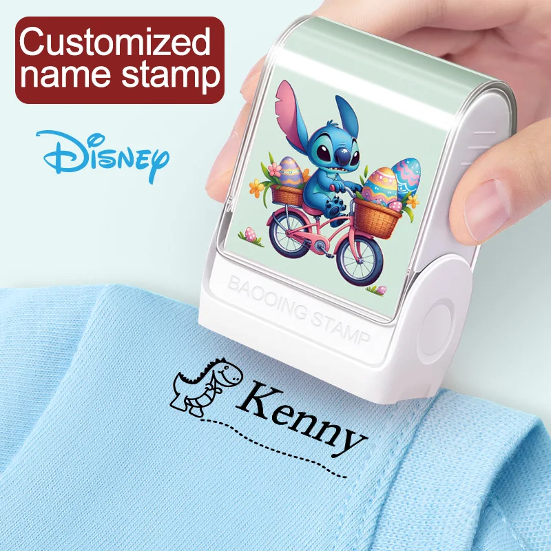 

Custom Disney Stitch Name Stamp With Washable Ink, Self Inking Personalized Seal for School Supplies,Books,Back to School Labels
