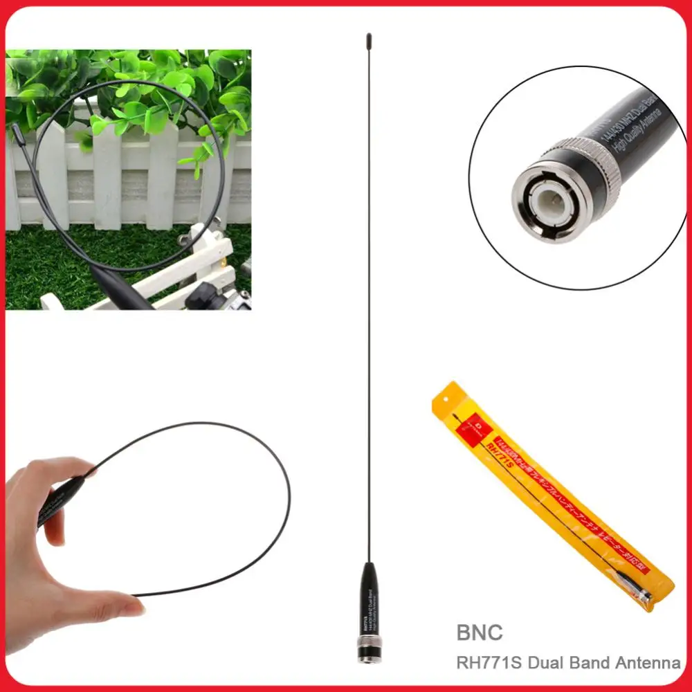 

Dual Band Antenna RH771S VHF/UHF Antenna Ultra-thin 144/430MHz Accessories for Icom IC-V8 IC-V80 Radio for Kenwood TK100