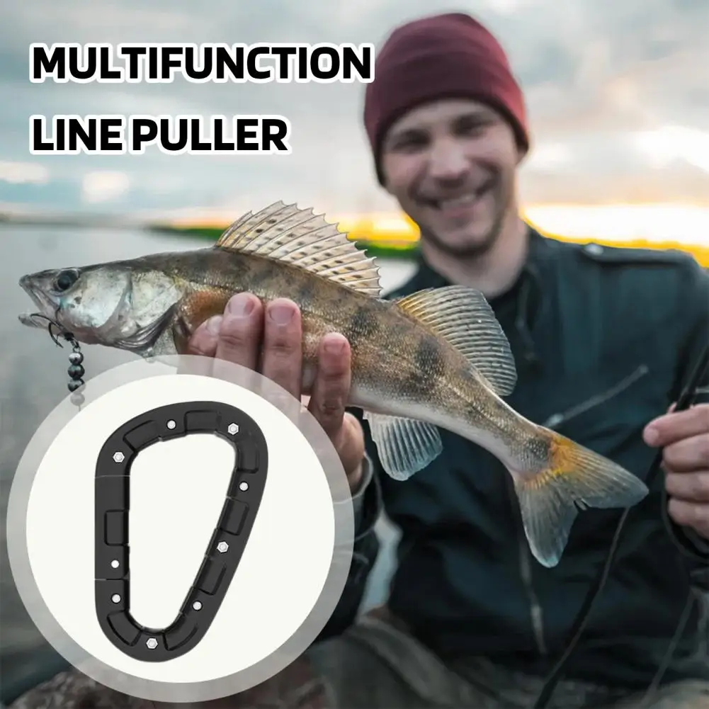 Tpr Fishing Line Puller Durable Fishing Line Puller with Anti-slip Tpr Handle Multifunctional Knotting Tool D-shaped for Outdoor