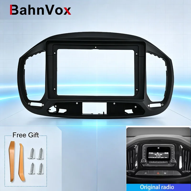 9 inch Android Car Radio Frame for Fiat Uno 2014-2019 2020 2din Stereo GPS Fascia Bezel Panel Adapter Wire Harnes