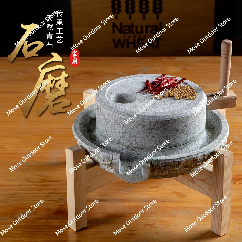 

Manual Stone Grinder for Grinding Food, Mini Handheld Stone Mill for Making Rice Flour and Soy Milk
