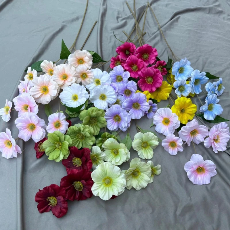 Hot-selling Artificial Flower Artificial Touch 6 Silk Flower Branches for Flower Arrangement Fast Delivery