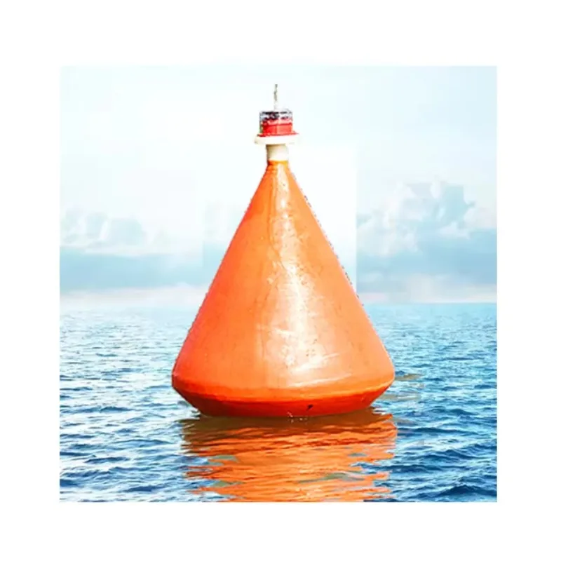 700 * 900Mm White Yellow Surface Marked Auxiliary Navigation Ocean Small Sea Buoy Cone