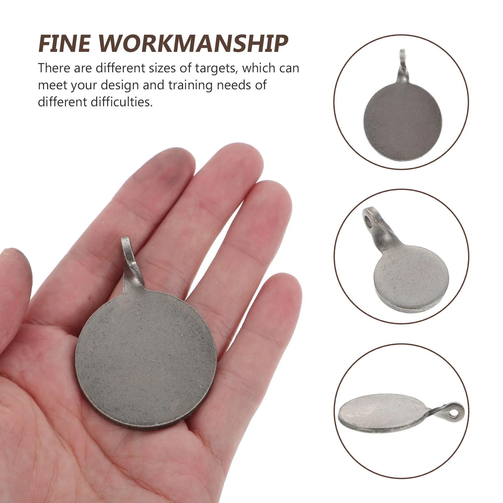 

3pcs Stainless Steel Shooting Targets Durable Hanging Practice Tools For Outdoor Garden Yard Training Portable Lightweight Dark