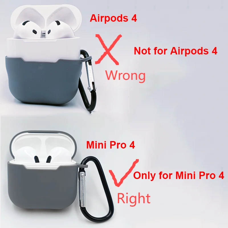 حافظة لسماعات TWS Mini Pro 4 سماعات بلوتوث حافظة سيليكون لسماعات Air Mini Pro 4 حافظة ملحقات Air Mini Pro4