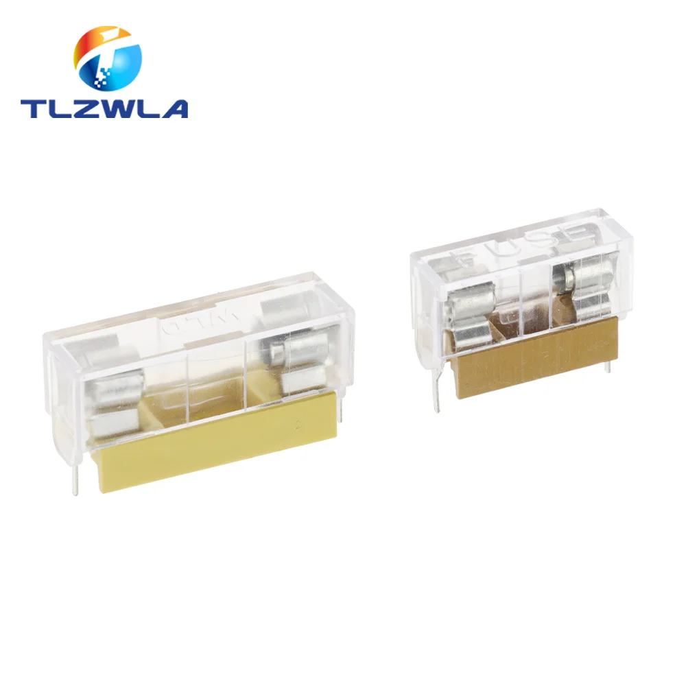 5PCS 5*20mm 6*30mm 250V Glass Fuse Holder Transparent Holder With Transparent Cover Fuse Blocks 5X20MM 6X30MM Insurance Header