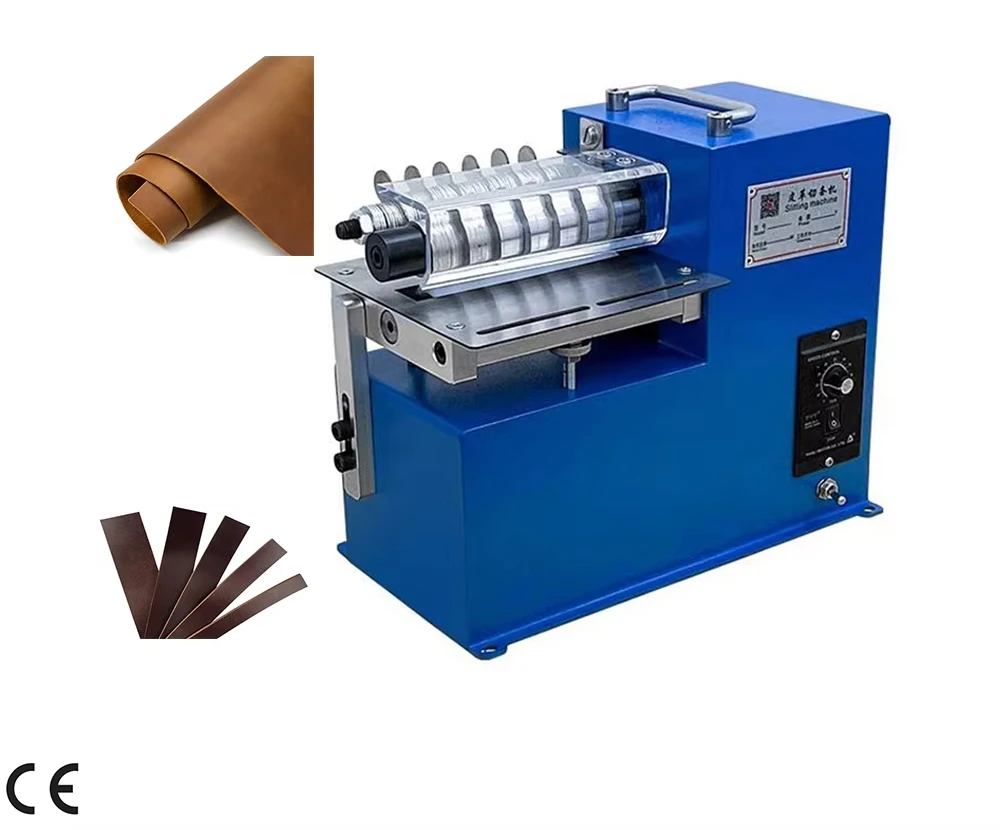 Leather Strip Belt Strap Cutting Machine with Edge Folding Leather Laminating Machine