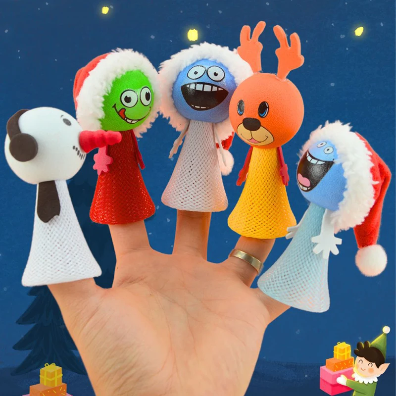 5Pcs/bag New Creative Christmas Bouncing Little Man Children's Finger Toys Funny Bouncing Elf Stress Relief Toy Kid Holiday Gift