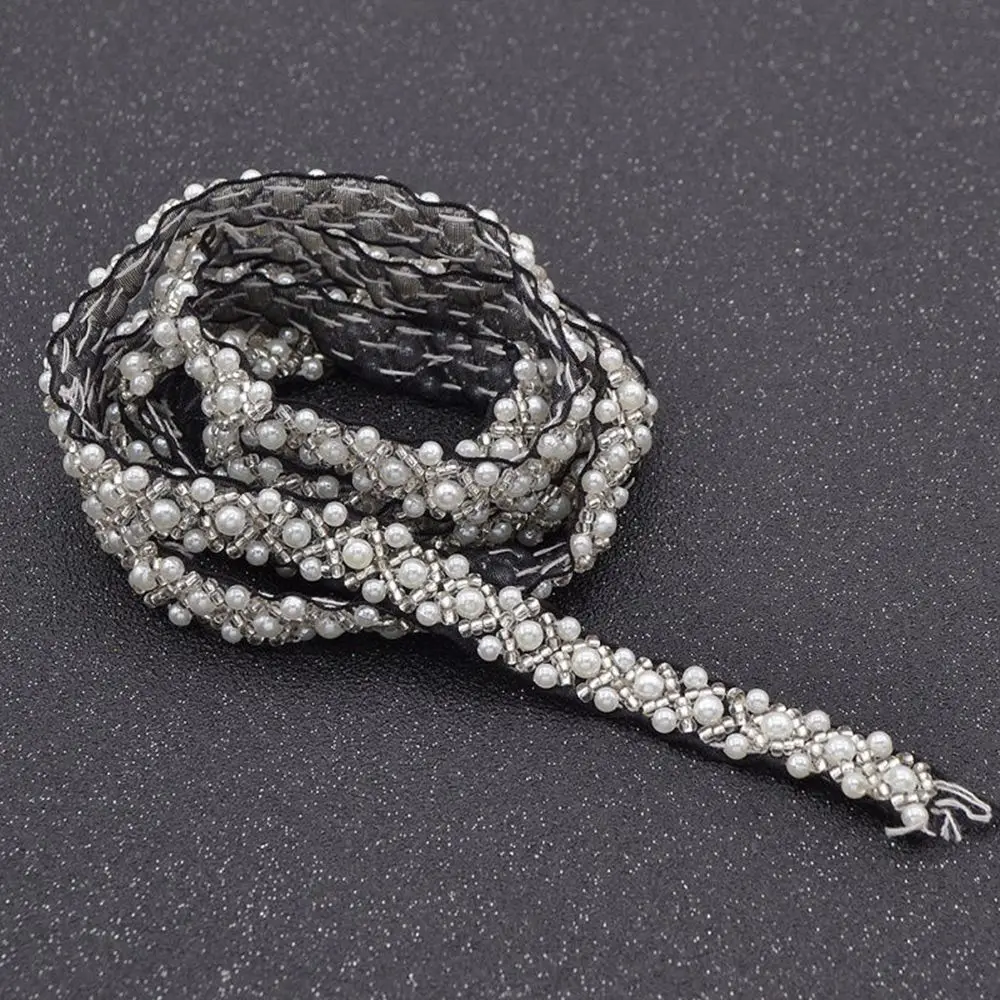 خوذة اليدوية النسيج الزفاف الخياطة اكسسوارات الزفاف زين الشريط فستان ديكور الدانتيل تقليم مطرز #2