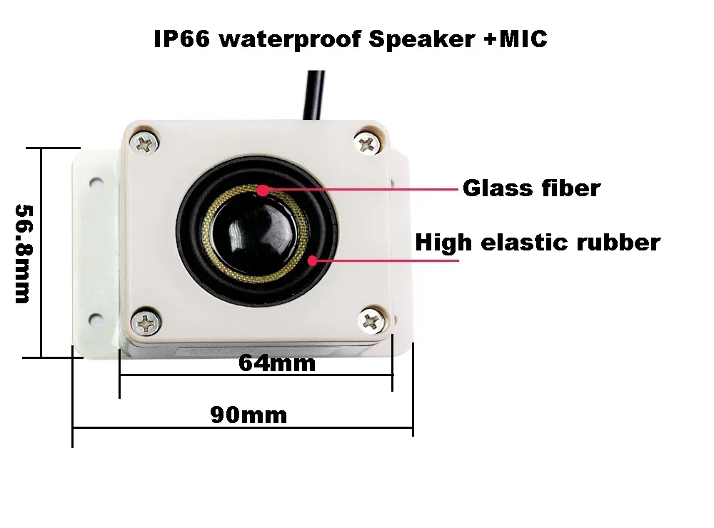 Waterproof Microphone Speaker In 1 Device for Security Camera Outdoor for IP Camera Audio Recording Two Way Radio Interphone