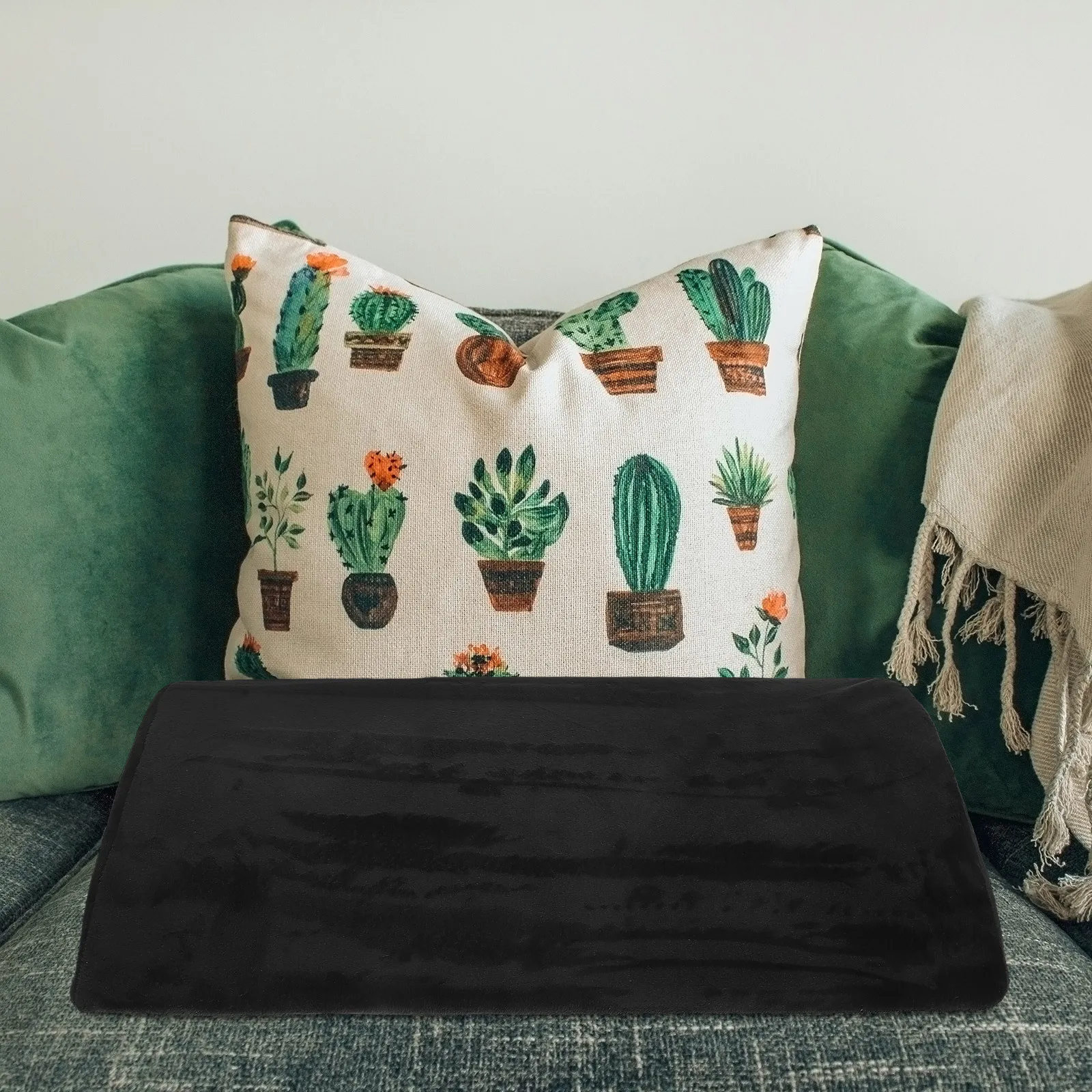 

Portable Memory Foam Foot Cushion Non-Slip Base Washable Cover for Desk Home Office Travel Back Knee Ankle Support