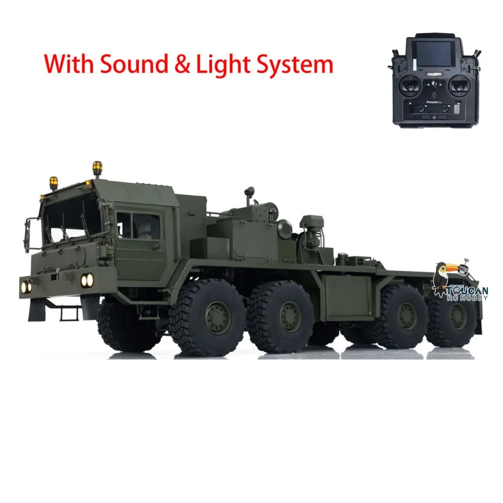 8x8 1/14 RC Truck SLT56 Full Metal Tractor Truck PL18 LITE Remote Control Vehicle 3-speed Military Transport Cars Lights Sounds - view 3
