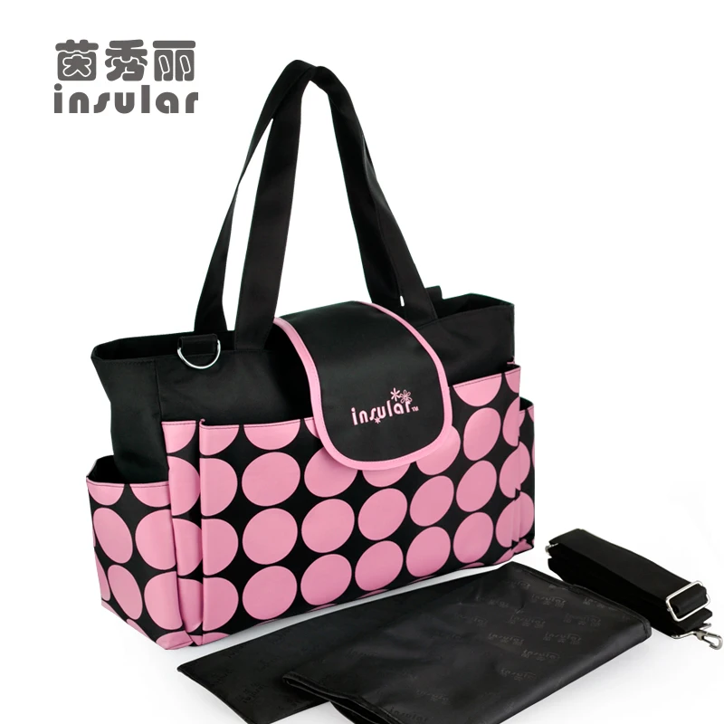 

New Arrival Round Dots Baby Diaper Bags Brand Waterproof Nappy Bags Fashion Mommy Bags For Stroller