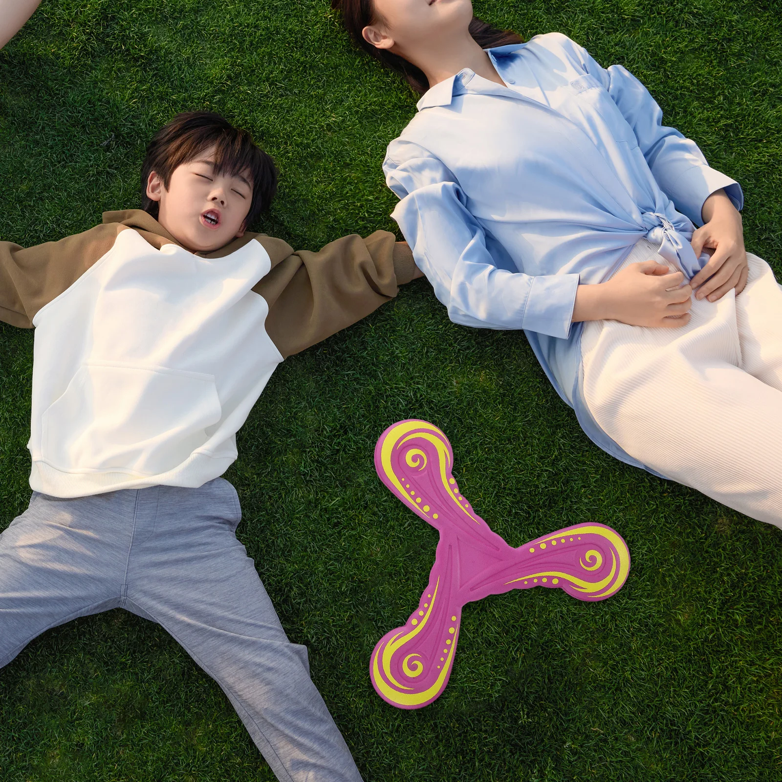 

Outdoor Boomerang Toys Soft Material Three Blade Design Throwing Accessories Beach Sports Kids Playground Fun Boomerang Toy