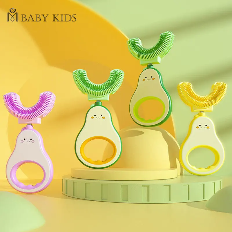 Baby Toothbrush Child Kids U Shape Tooth Brush Boy Girl Silicone Teeth Oral Care Cleaning Tool Infant Newborn Teether teethbrush