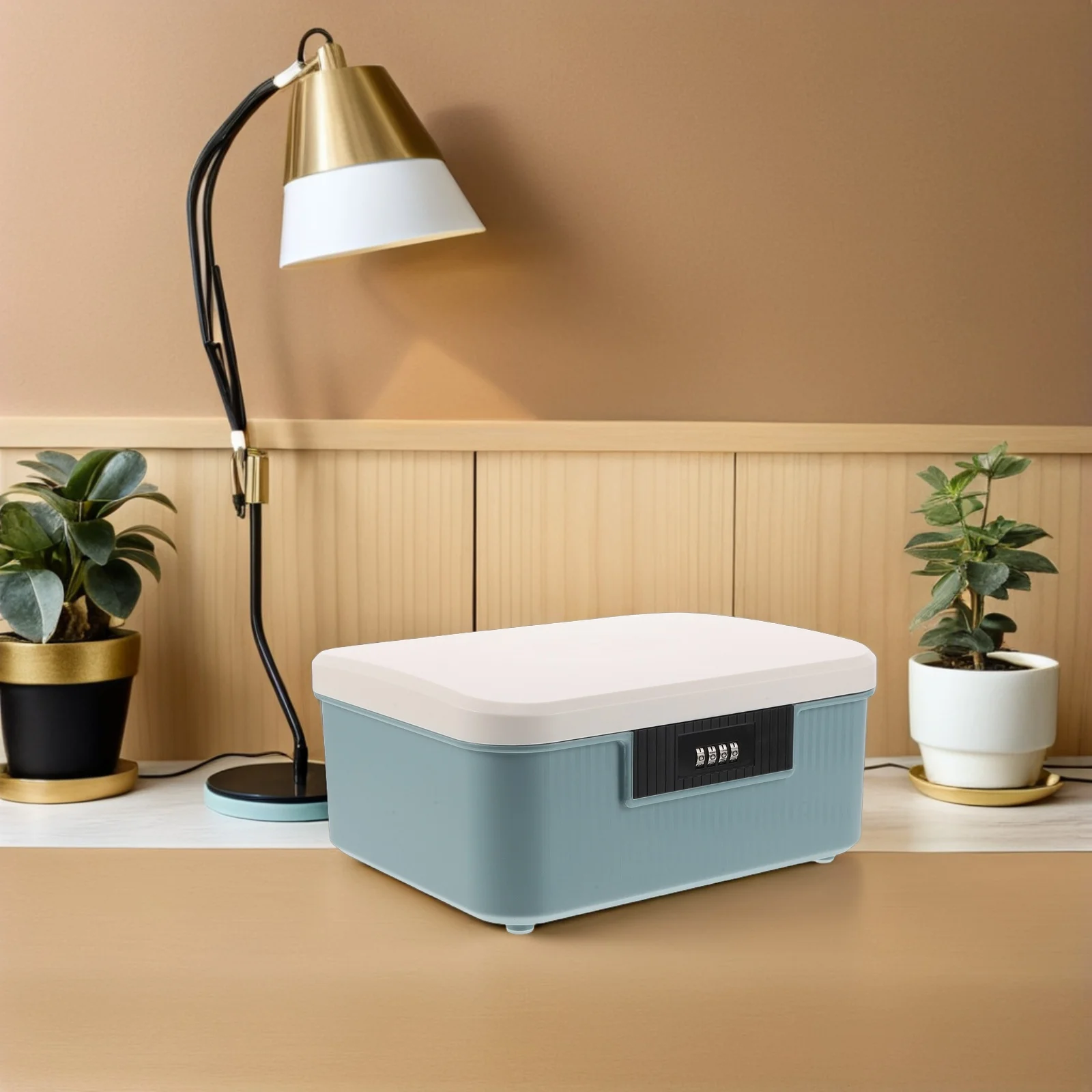 9L صندوق تخزين قابل للقفل قفل مجمع الصدر الأمن لمكتب المنزل ملف وثيقة جواز السفر شهادة المنظم بن آمن