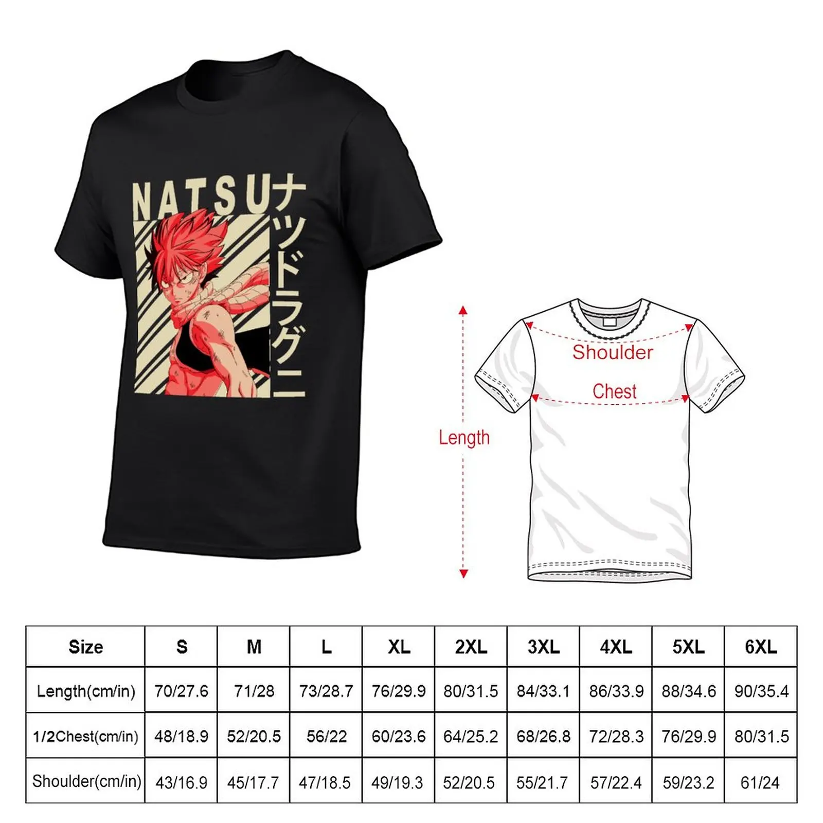 Natsu dragneel - Vintage Art T-Shirt Blouse plain summer top t shirts men