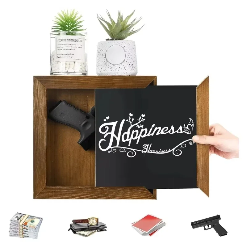 Fake Photo Frame Gun Hidden Storage Box Living Room Hidden Safe Box Valuable Hidden Private Money Storage Box Safe Tools Gifts