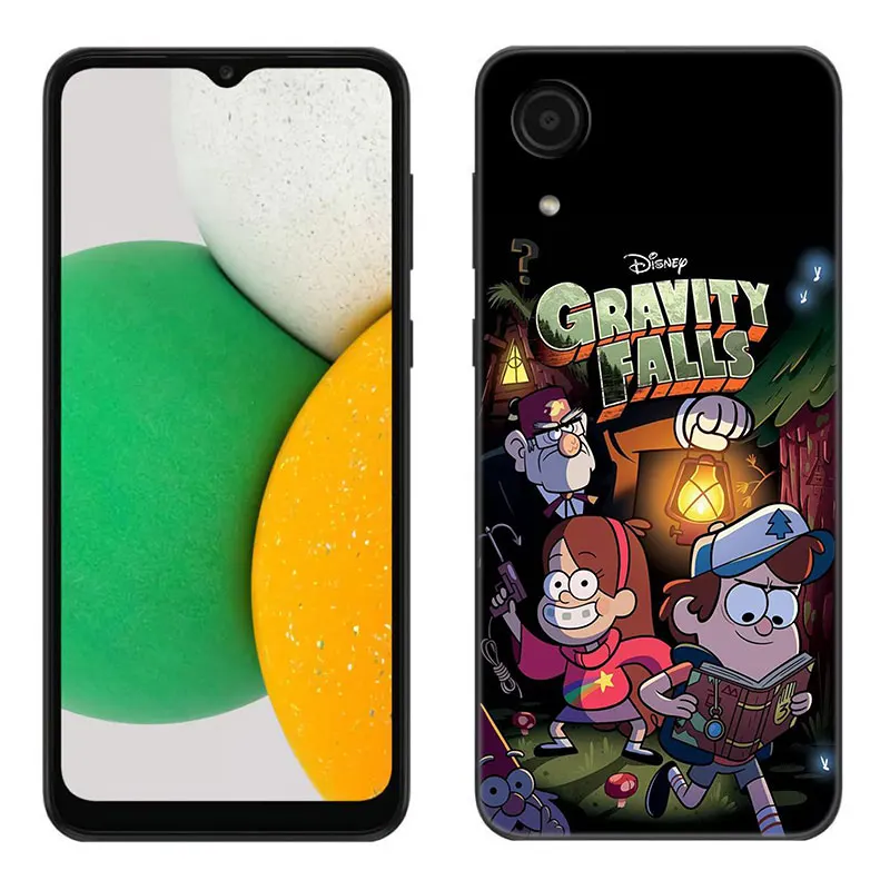 Gravity Falls Pig Black Silicone Phone Case For Samsung Galaxy A01 A03 Core A04 E A02 A05 A10 A20 A21 A30 A50 S A6 A8 + A7 2018