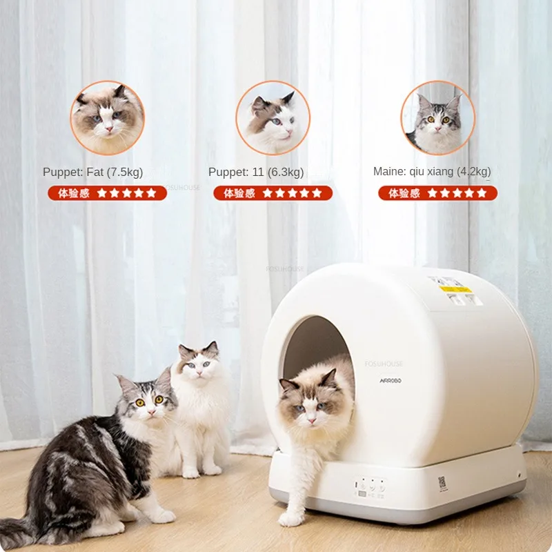 

Automatic Smart Cat Litter Box Automatic Cleaning Cat Excrement Machine Fully Enclosed Deodorant Cat Toilet Large Cat Bedpans