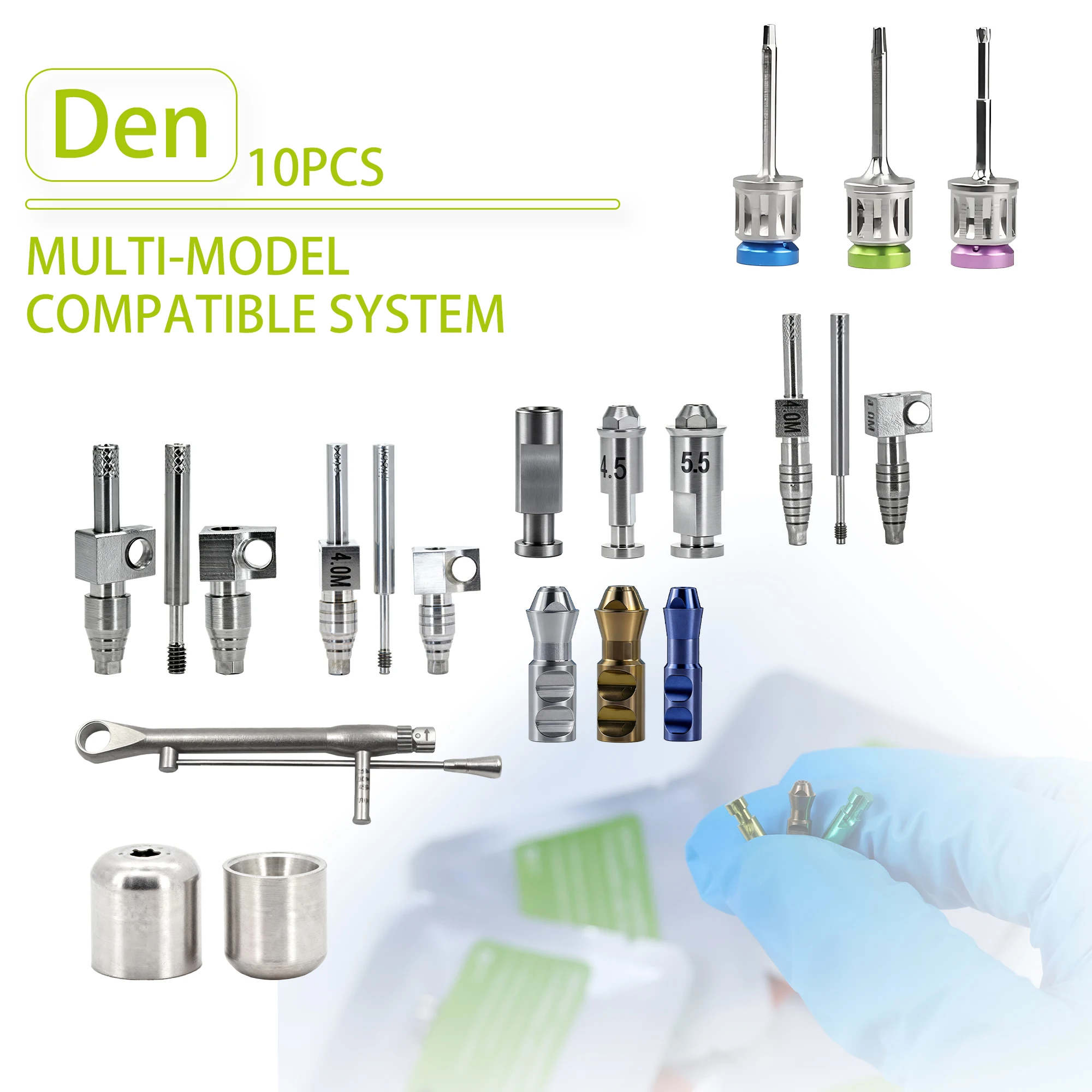 

10Pcs Dental Healing Components Accessories Implant Compatible with DEN Dental Lab Material Technician Accessories Dentsitry
