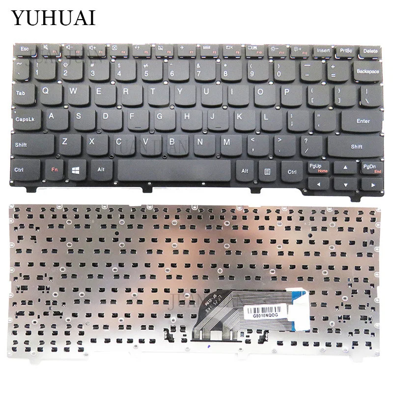 

Новая английская клавиатура (США) для ноутбука Lenovo Ideapad 100S-11IBY, черная, без рамки