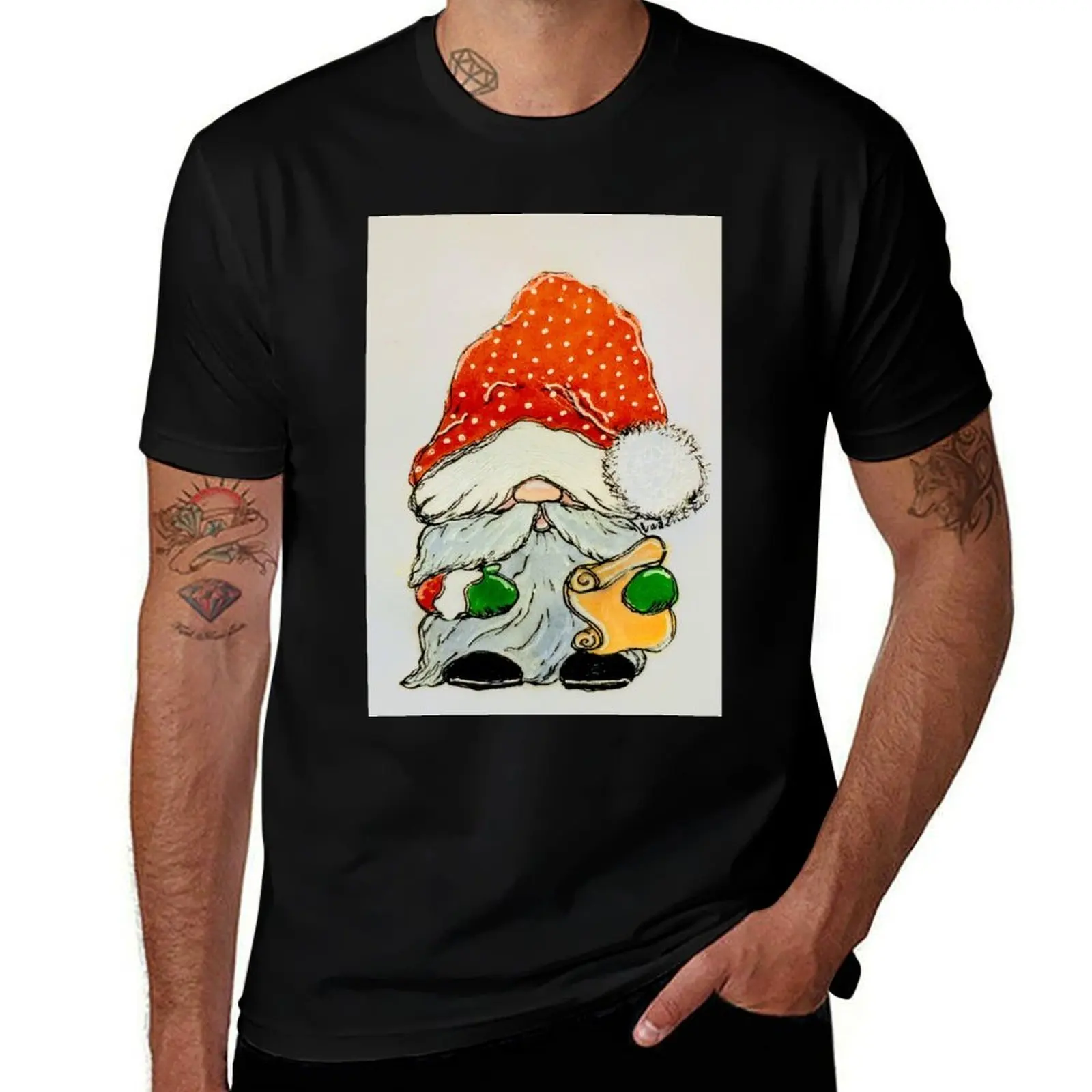 Santa Gnome T-Shirt Running Performance Short Sleeve Tee T-Shirt