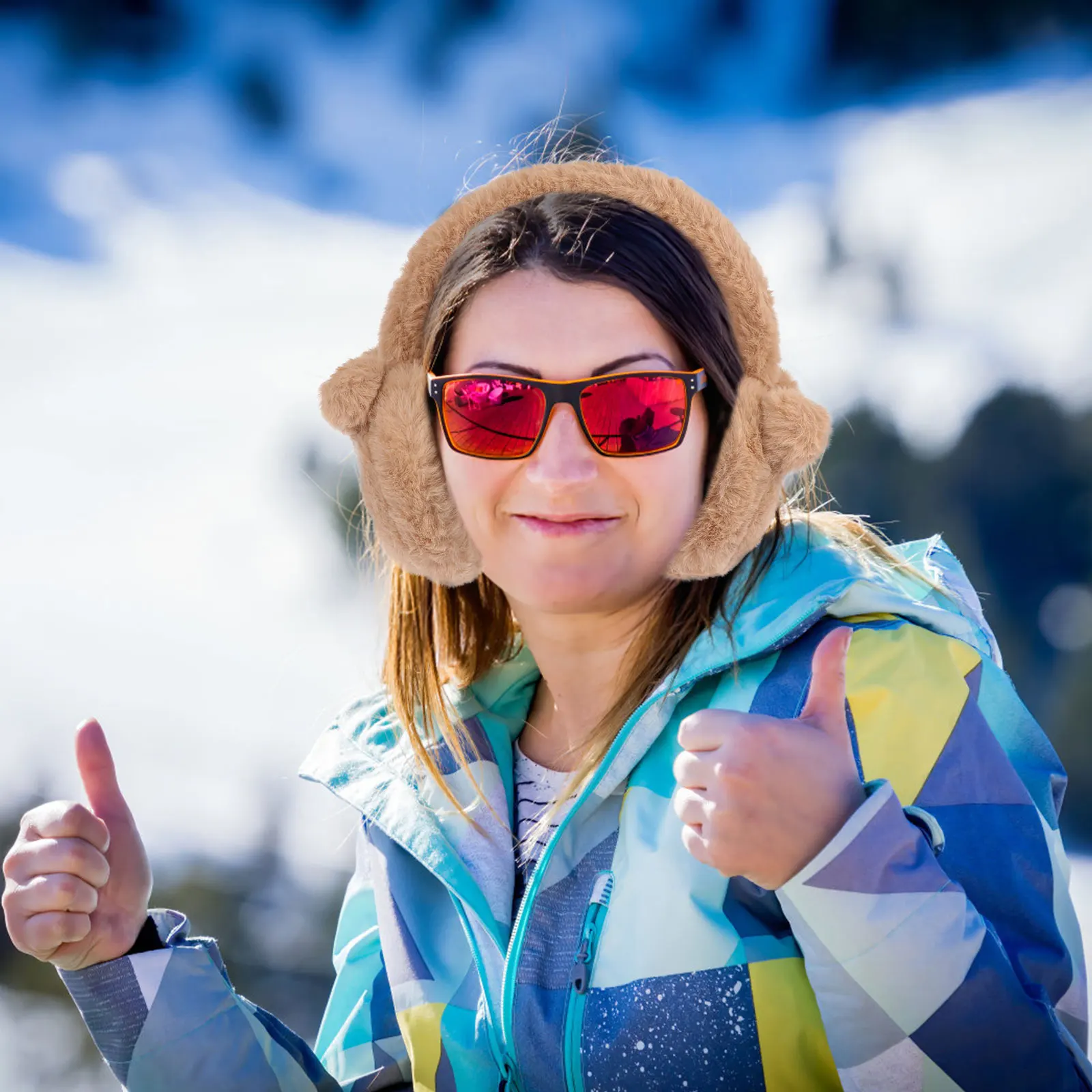 Inverno quente de pelúcia orelha muff orelha fria capa protetora adorável à prova de frio earmuff feminino capa de orelha inverno engrossado protetores de orelha de pelúcia