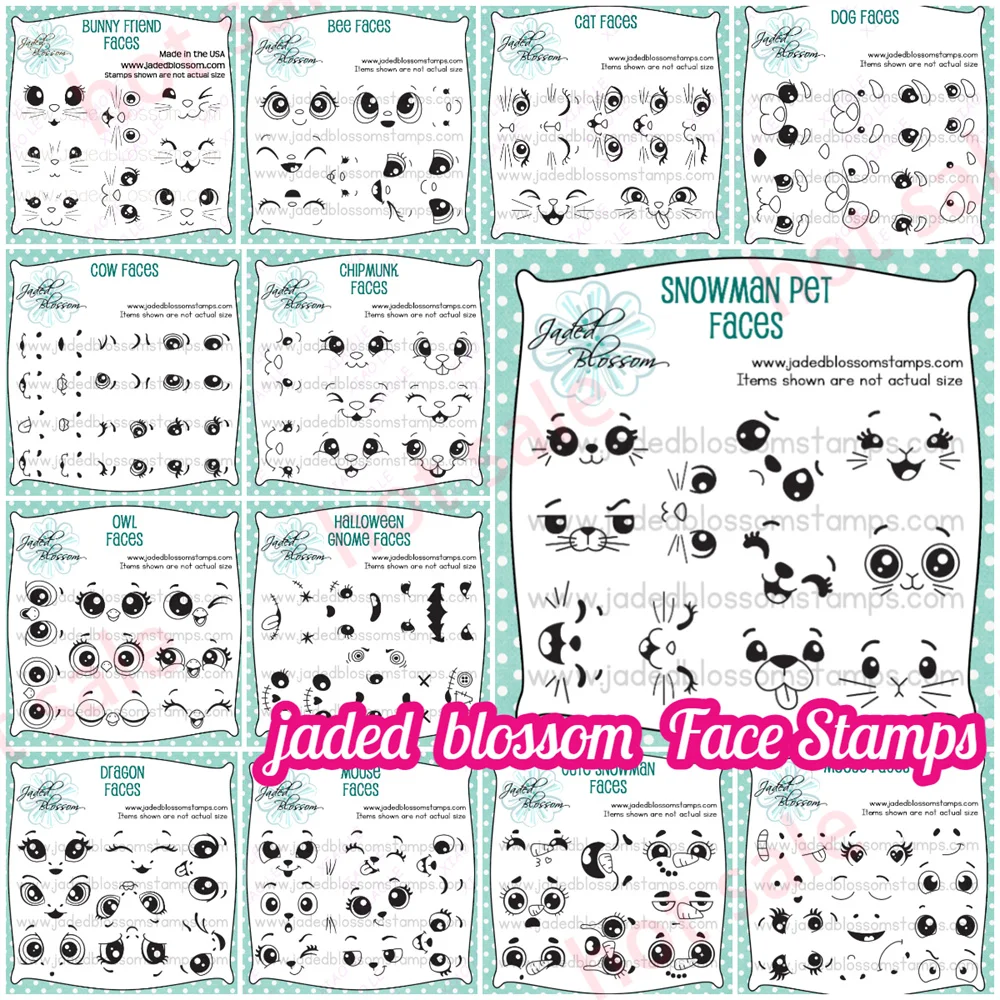 

Jaded Blossom Faces Stamps Silicone Stamps Diy Scrapbook Diary Decoration Embossed Paper Card Album Craft Template New Arrival