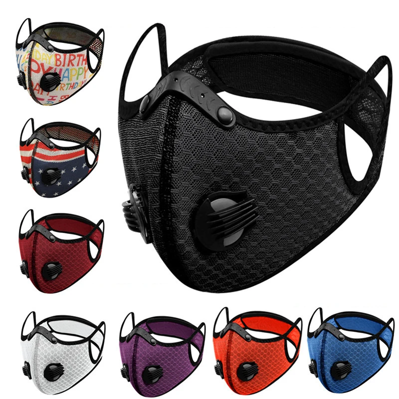 Cycling Mask Men And Women Wind And Dustproof Bicycle Equipment Cold And Warm Mask Half Face Running Breathable Activated Carbon