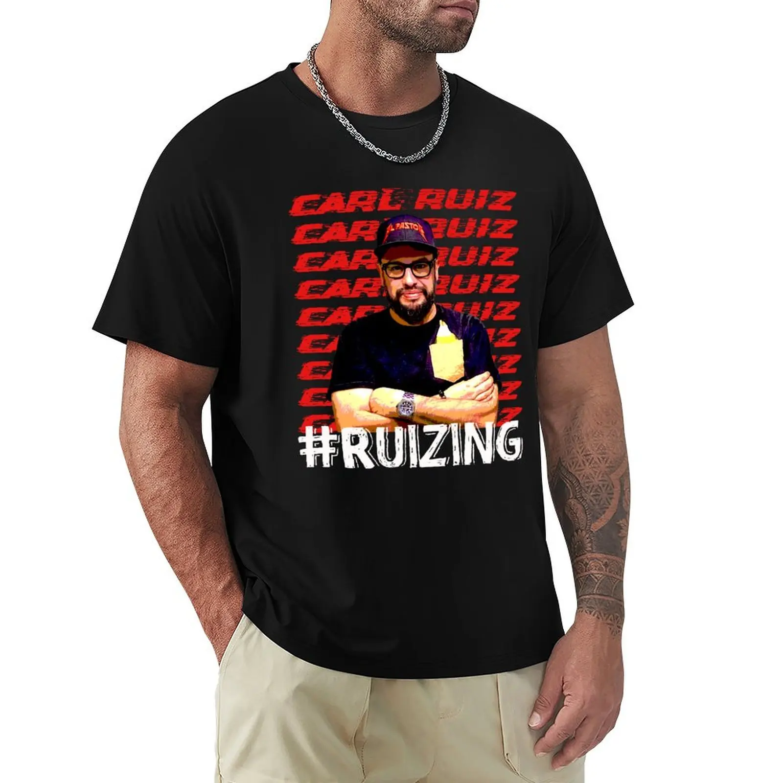 

chef carl ruiz ruizing trending artwork T-Shirt Soft Casual Short Sleeve Cotton Tee