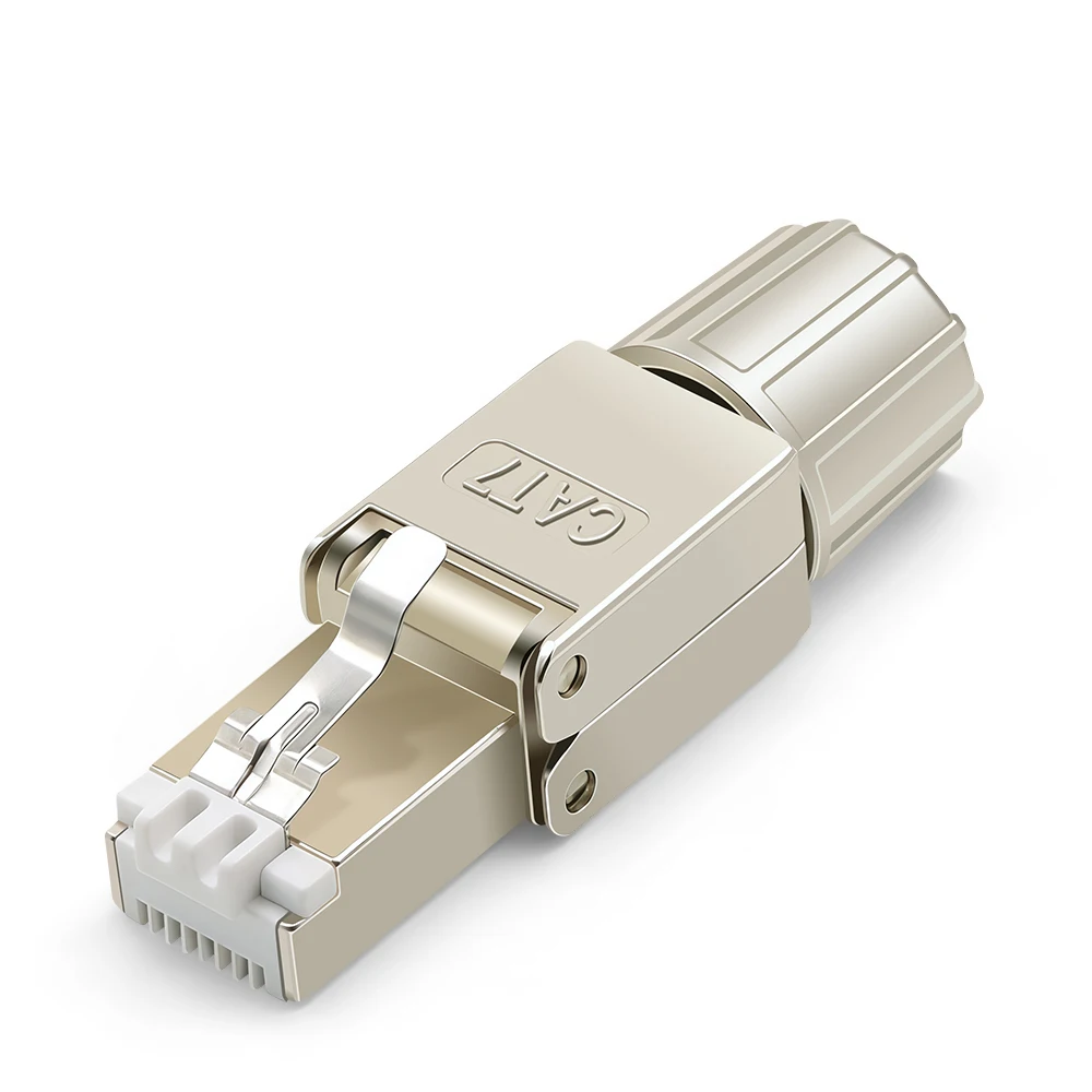 

Вилка без инструментов RJ45, экранированный разъем Cat6a CAT7 RJ45, модульная вилка 8P8C для сети