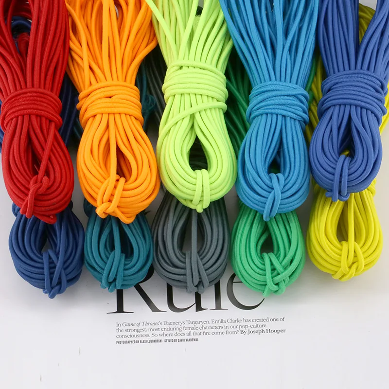 Elastic Cord Round 2.5mm High Elastic Rubber Cord Latex Wire Elastic Band Stretch Rope Garment Craft for DIY Sewing Accessories