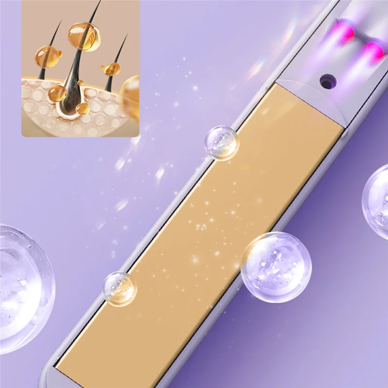 A01V-2 인 1 여성용 곱슬머리 스트레이트너, 음이온 헤어 케어 도구, 모발 손상 없는 헤어 스트레이트너(EU)