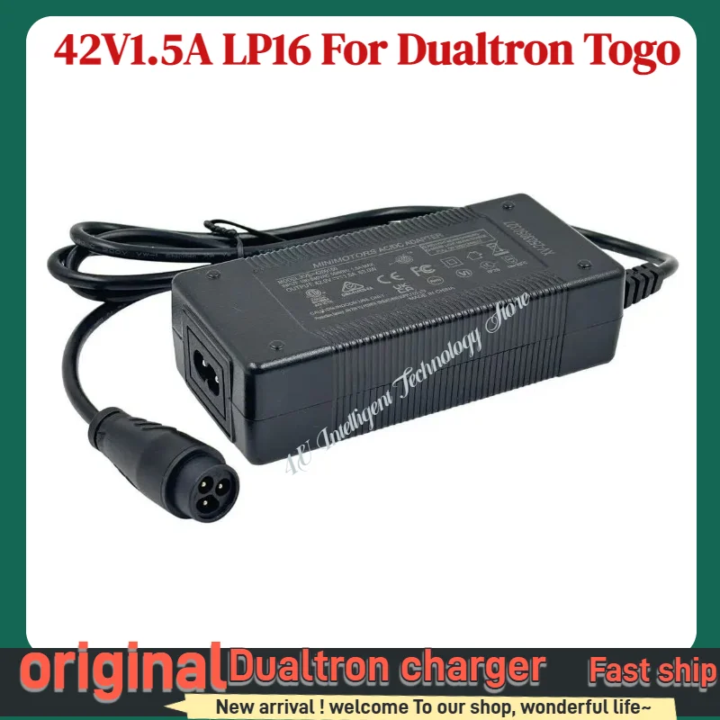 Chargeur MInimotors d'origine 42V1.5A LP16, connecteur Standard pour batterie 36V, Scooter électrique Dualtron Togo