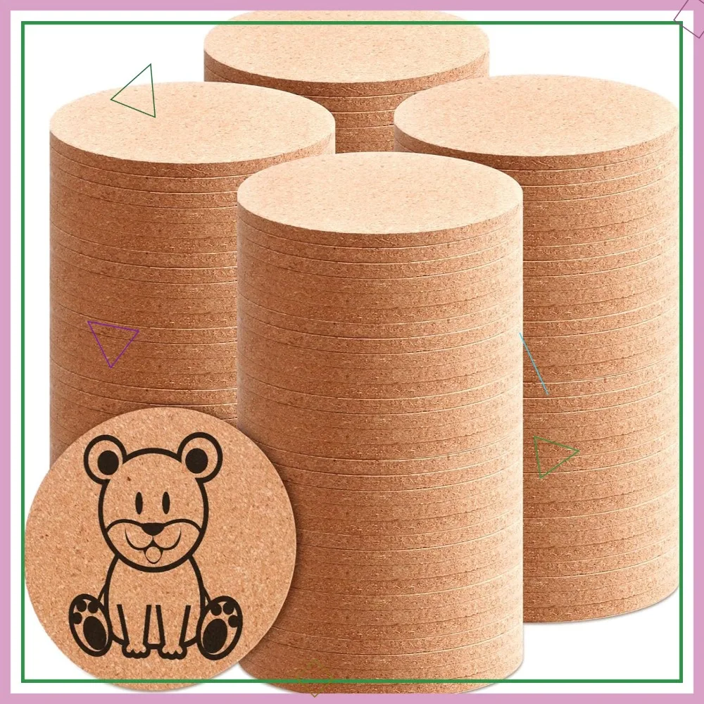 

Absorbent Cork Coasters, 4 Inch Round Bulk Blank Trivets for Drinks, Kitchen Office DIY Crafts (300 Pcs)