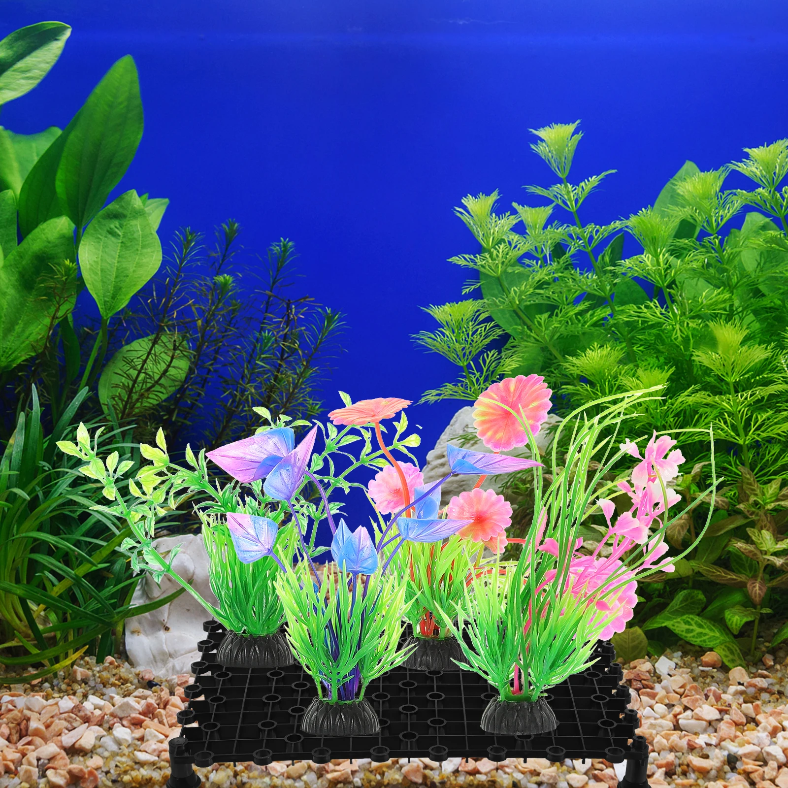 

2pcs Tank Bottom Filter Plate PVC Material Easy Installation Free Splicing Flat Safe for Fish Aquarium Accessories Pet