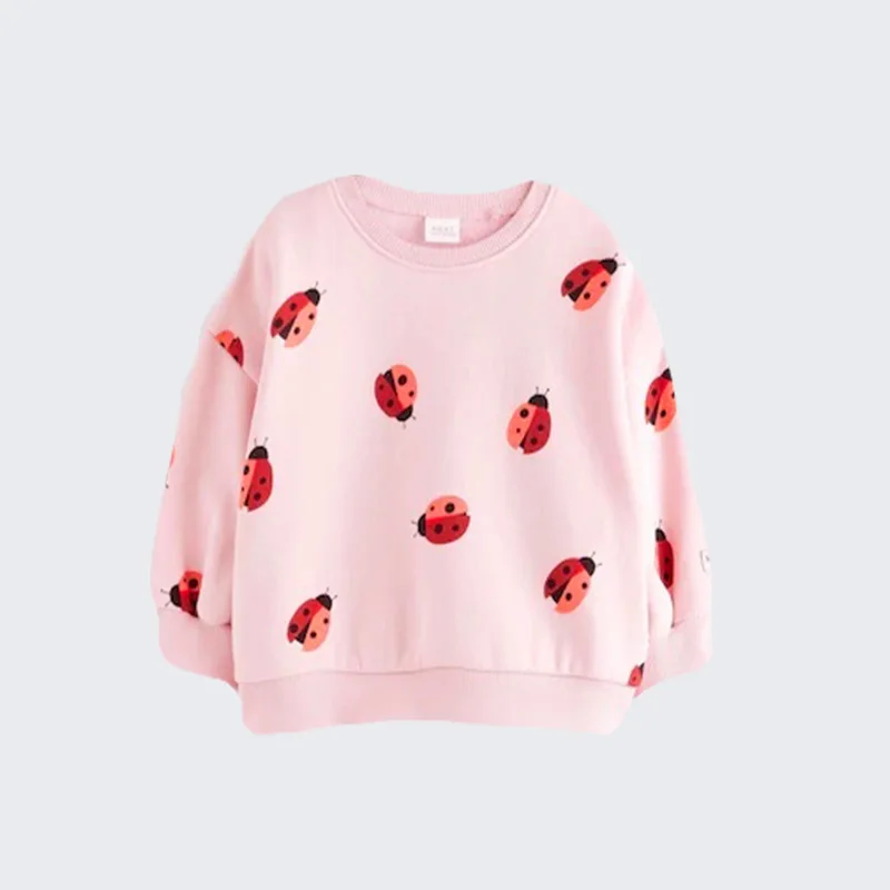 

Long Sleeve Children's Sweatshirt Set Sweet Style Children's Sweatshirt Round Neck Thin One Piece