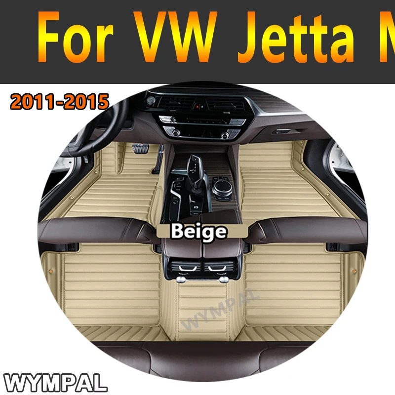 

Роскошный автомобильный роскошный кожаный коврик для VW Jetta MK6 2011 2012 2013 2014 2015, автомобильный коврик, полный комплект, женский водонепроницаемый коврик
