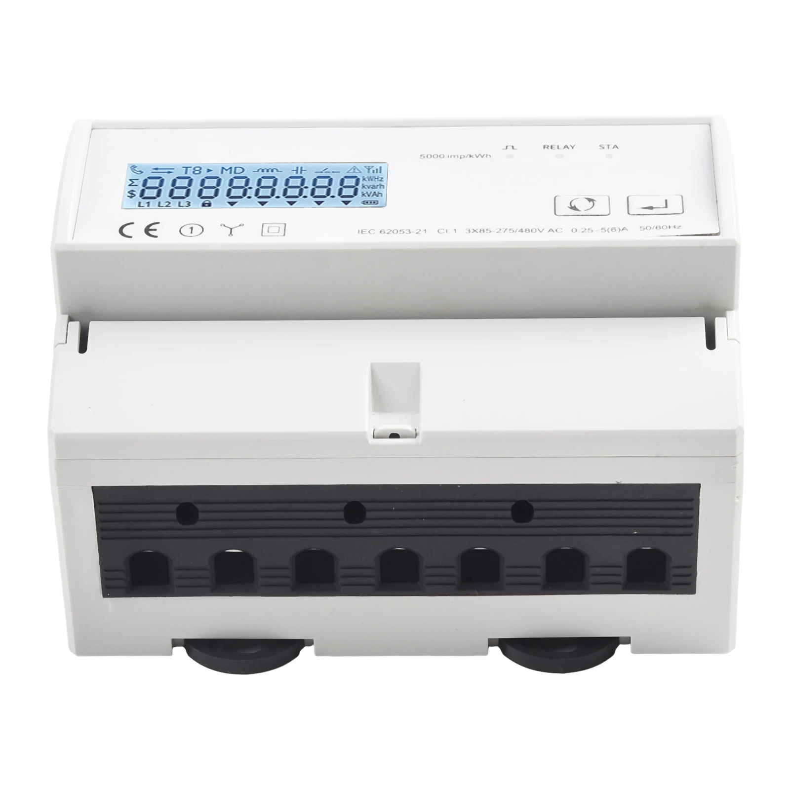 Three Phase Energy Meter with For Tuya Integration 200A Coil for Bidirectional KWh Tracking and Remote Control