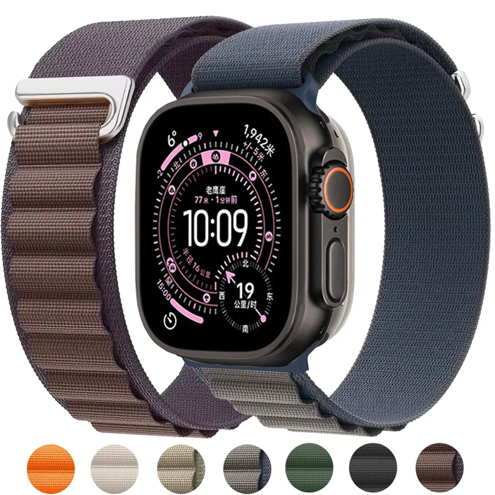 Alpine Nylon-Schlaufenarmband für Apple Watch Ultra 3 49 mm Serie 10 11 46 42 mm Sportarmband für Iwatch 9 8 7 40/41 mm 44 45 mm Armband
