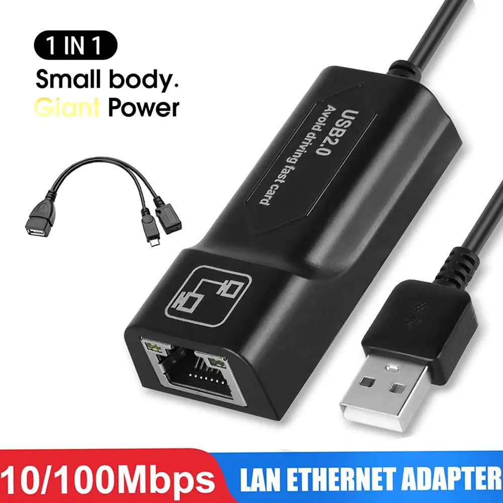 1 Pcs Lan Adaptador Ethernet Auto-conectar Adaptador Usb Compatível Para Amazon Fogo Tv 3/Vara Gen 2 / 2 Stop Buffer Dropshippin