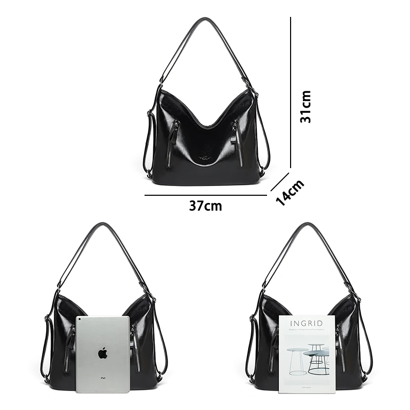 2025 Vintage Women Shoulder Crossbody Bag Female Brand Casual Big Totes High Quality PU Leather Ladies Hobo Messenger Bag Sac