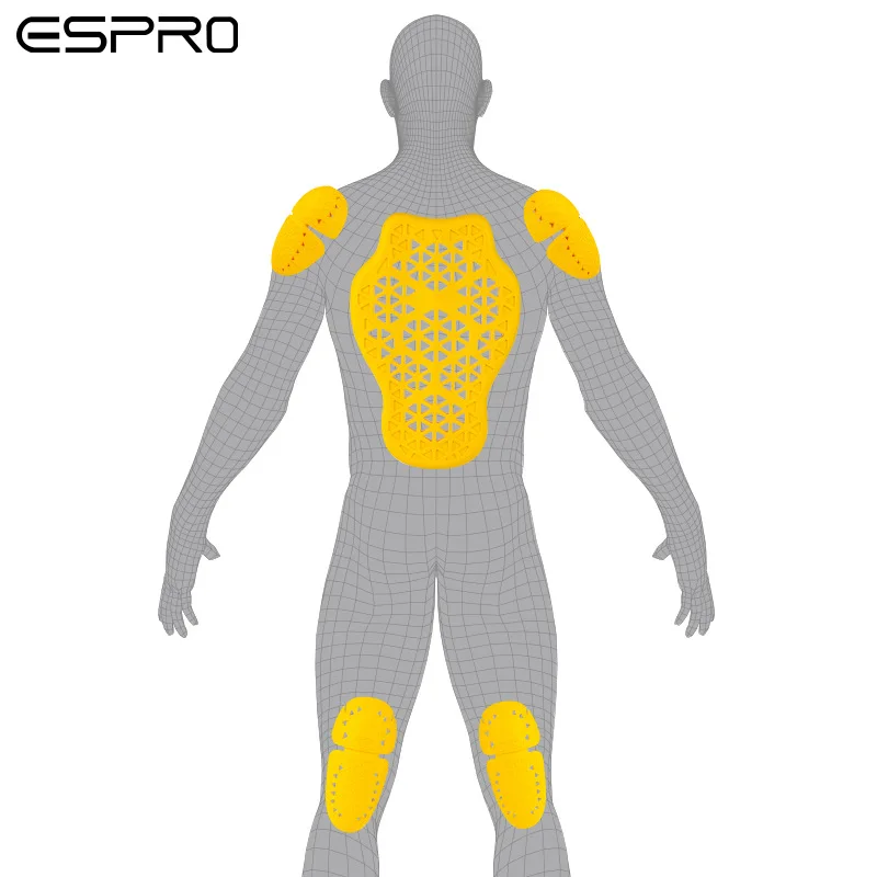 Motorcycle Jacket Back Protector Motorbike Motocross Shoulder Elbow Pads CE2 Certified Universal Built-In Protective Gear