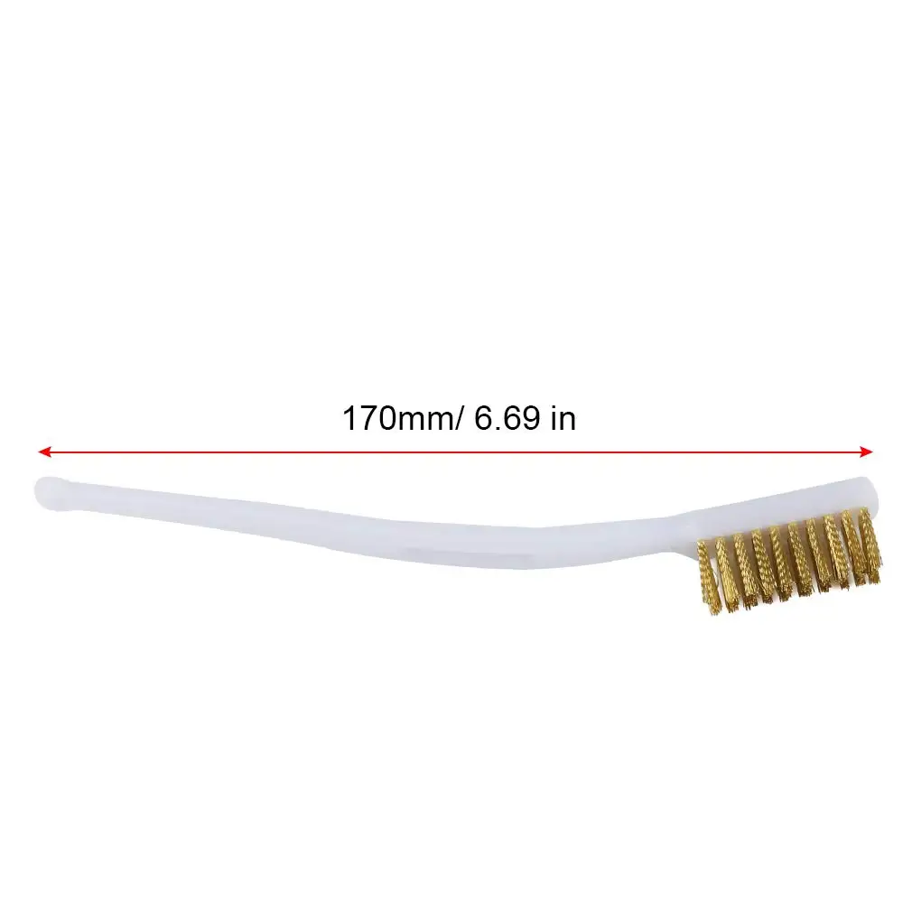 2PCS 3D Printer Nozzle Cleaning Brass Wire Brush Tool Handle Hot End Deep Cleaning  for Rust, Dirt & Paint Scrubbing