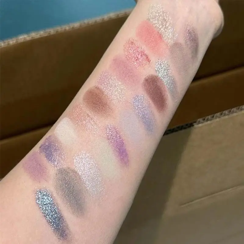 21 لون أرجواني ظلال العيون كونتور القرص ماتي لؤلؤة فلاش متعدد الوظائف طبيعي دائم مقاوم للماء ظلال العيون النساء ماكياج