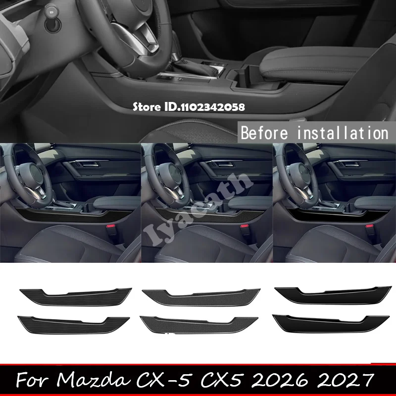 

For Mazda CX-5 CX5 2026 2027 Gear Shift Side Trim Strips Center Console Shifter Left Right Decor Molding Interior Accessories
